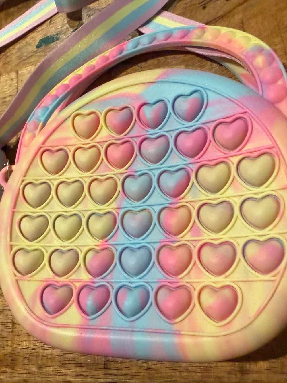 Heart Pop It Fidgit Crossbody Bag